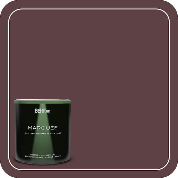 BEHR MARQUEE 1 qt. #MQ1-49 Raspberry Truffle Semi-Gloss Enamel Exterior Paint & Primer