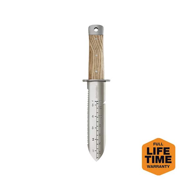 Fiskars Hori Hori 7 In. Stainless Steel Blade Wood Handle Gardening Knife