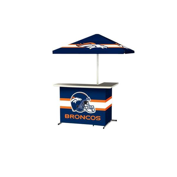 Best of Times Denver Broncos All-Weather L-Shaped Patio Bar with 6 ft. Umbrella