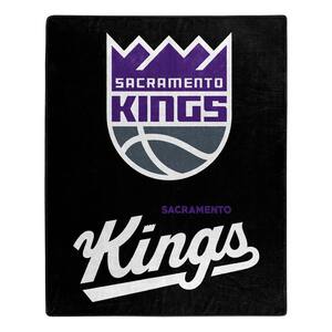 NBA Sac Kings Signature Raschel Black Throw Blanket