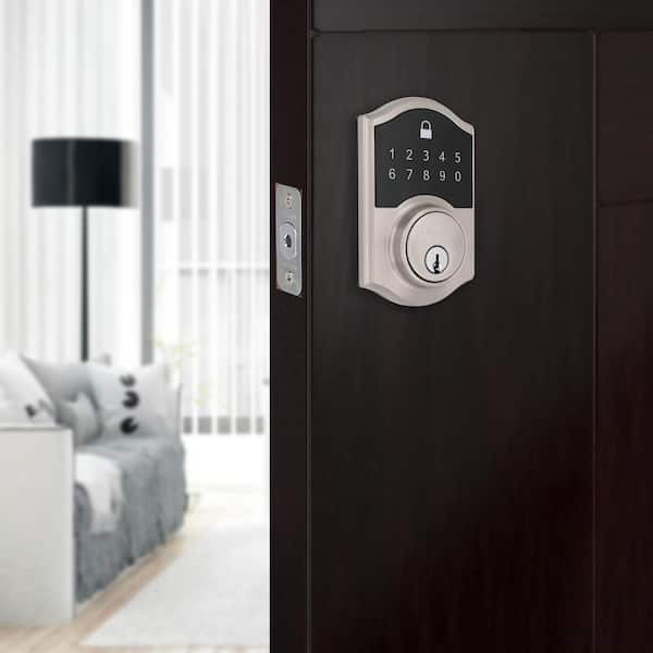 Castle Satin Nickel Compact Touch Electronic Single Cylinder Deadbolt