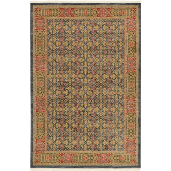 Unique Loom Palace Jefferson Navy Blue 6' 0 x 9' 0 Area Rug
