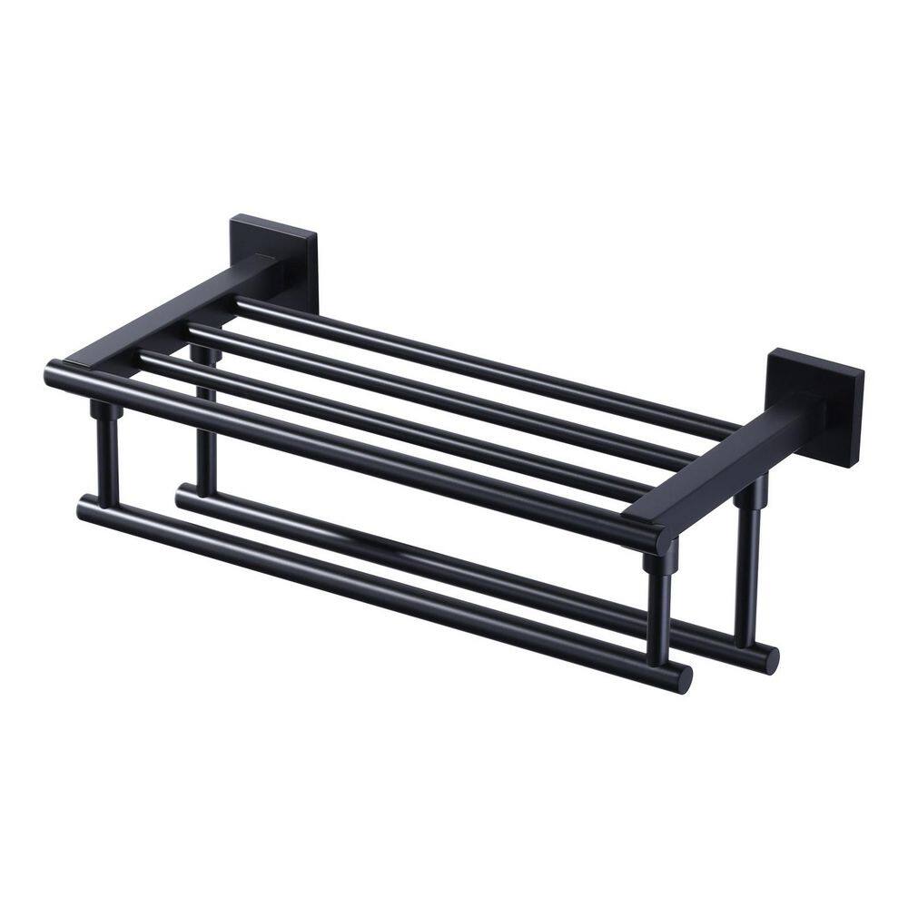 16 in. Wall Mounted Double Towel Bar in Matte Black price history on PriceWatchPro