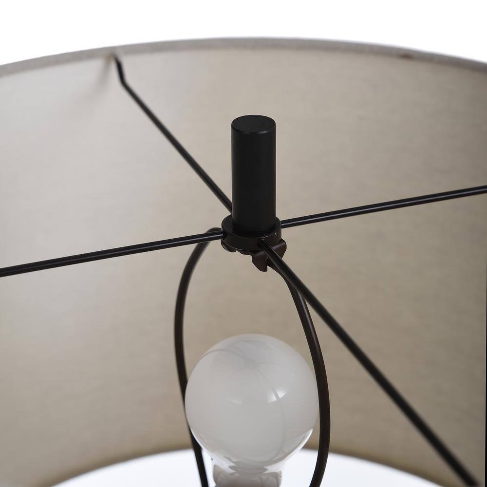 Madison Bronze Finish 61" Floor Lamp with Beige Shade - Adjustable