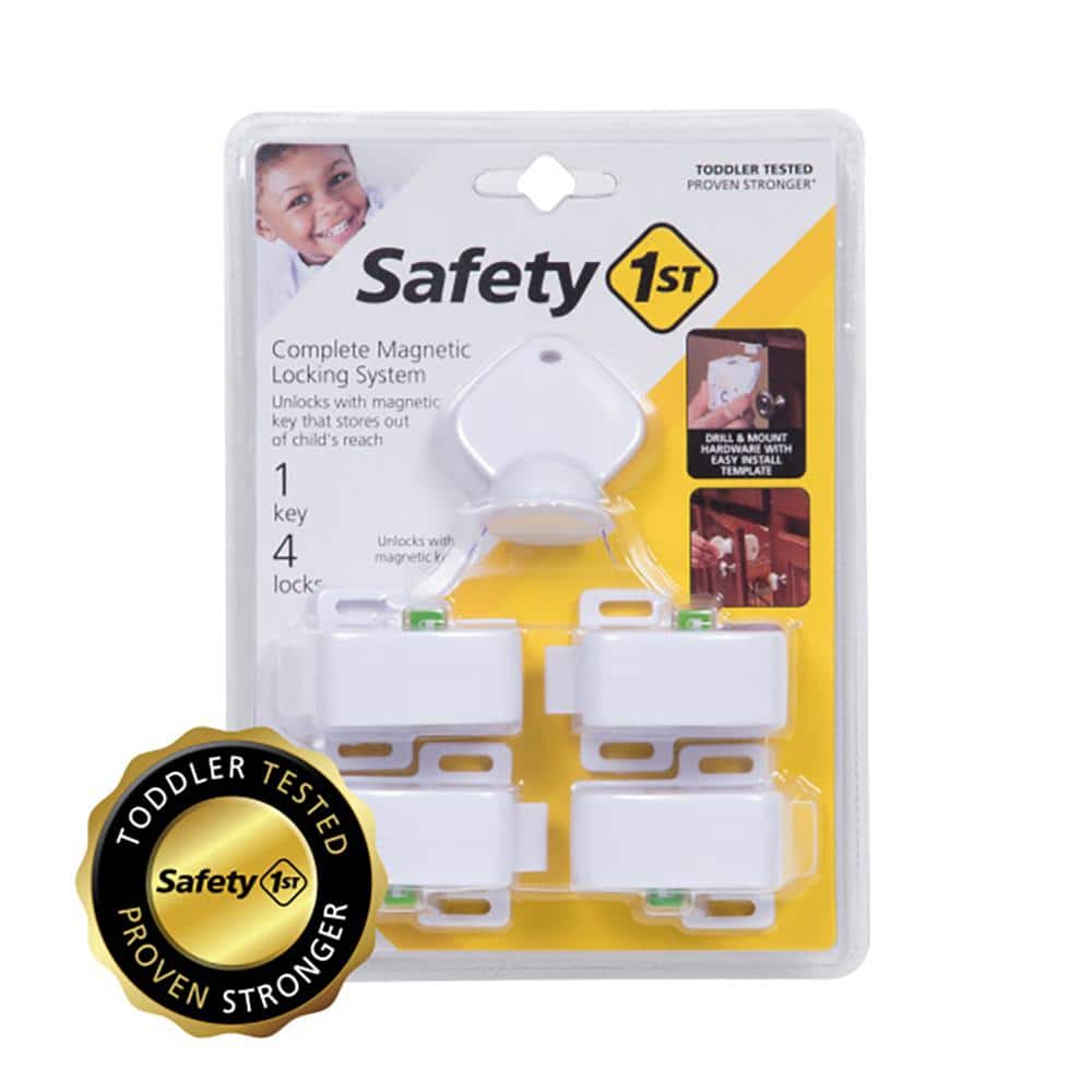 Dreambaby Child Safety White Magnetic Cabinet Locks 5-Pack in the