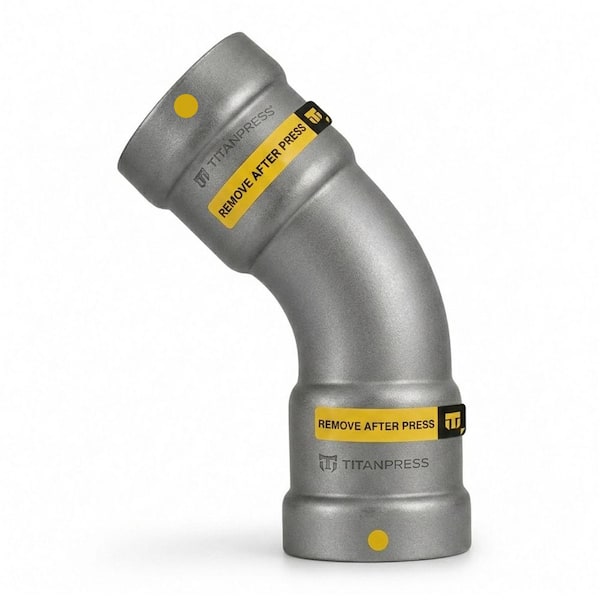 1-1/4 in. Carbon Steel Press 45° Elbow HNBR Gas