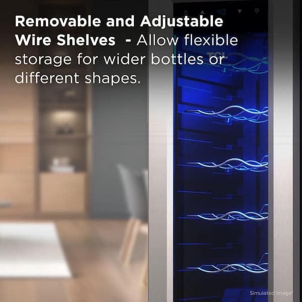 TCL Single Zone 12-Wine Bottles Stainless Look Wine Cooler