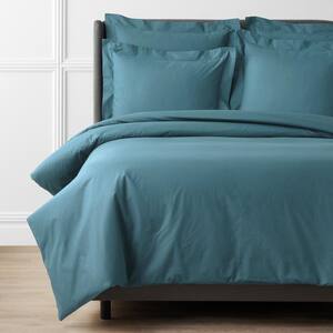 Mineral Solid Supima Cotton Percale Twin Duvet Cover