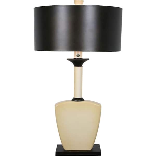 Filament Design Century 35 in. Roasted Almond and Cafe Noir Lustrous Table Lamp