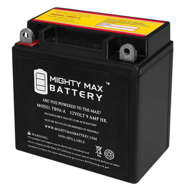 MIGHTY MAX BATTERY YB9A-A 12V 9AH 130 CCA Replacement Battery Compatible with Honda ATC125M 84-85