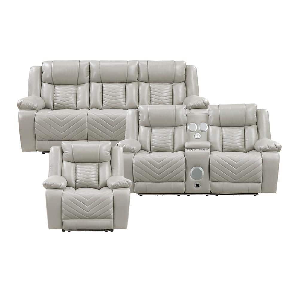 Lazzara Durant 87 in. W Pillow Top Arm Faux Leather Rectangle 3