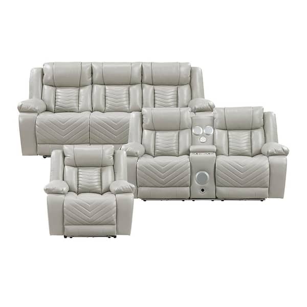 Lazzara Durant 87 in. W Pillow Top Arm Faux Leather Rectangle 2