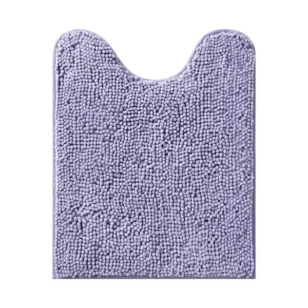 Resort Collection Plush Shag Chenille Lavender 20 in. x 24 in. Bath Rug