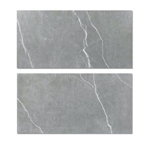 Gray 6 MIL x 12 in. W x 24 in. L Vinyl Plank Flooring, Water Resistant Peel and Stick Tile Flooring (60 sq. ft./box)