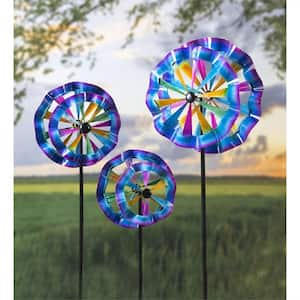 Ruffle 75 in. Assorted Size Wind Spinners (Set of 3)
