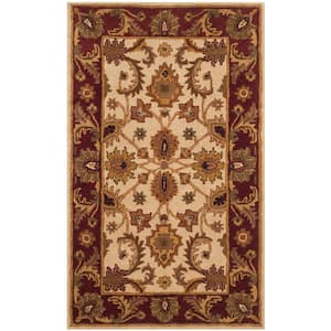 Classic Ivory/Red 2 ft. x 4 ft. Border Area Rug