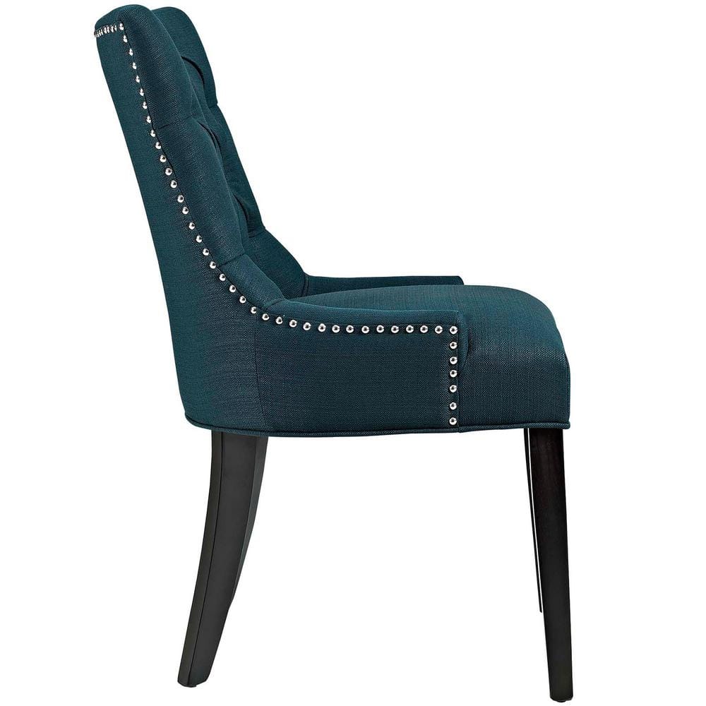 Elegant Black Wood Upholstered Parsons Dining Side Chair