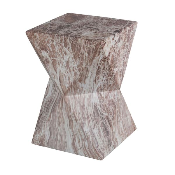 Tyler Marble Specialty Magnesium Oxide Outdoor Side Table for Patio and Garden