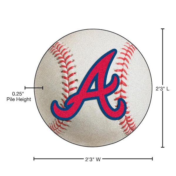 FANMATS MLB Atlanta Braves Photorealistic 27 in. Round Baseball Mat 6429 -  The Home Depot