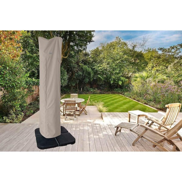 large zippered patio umbrella cover Market for 7-11 Ft Umbrella Abba Patio Tan Shoulder Strap Size Cantilever Umbrella Cover | Zipper