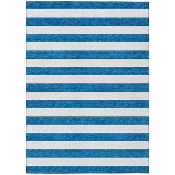 Addison Rugs Chantille ACN528 Navy 2 ft. 6 in. x 3 ft. 10 in. Machine Washable Indoor/Outdoor Geometric Area Rug