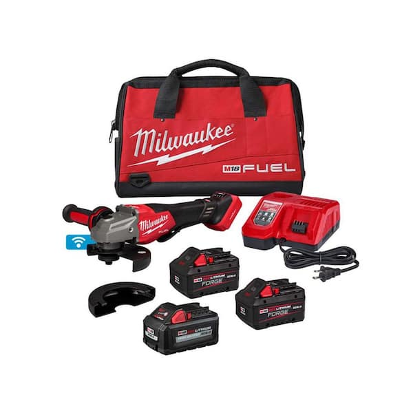 M18 FUEL ONE-KEY 18V Lith-Ion Cordless 4-1/2 in. /6 in. Grinder w/Paddle Switch & Three Batteries
