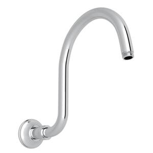 13.75 in. Wall Mounted Hook Shower Arm Projection Brass in Polished Chrome