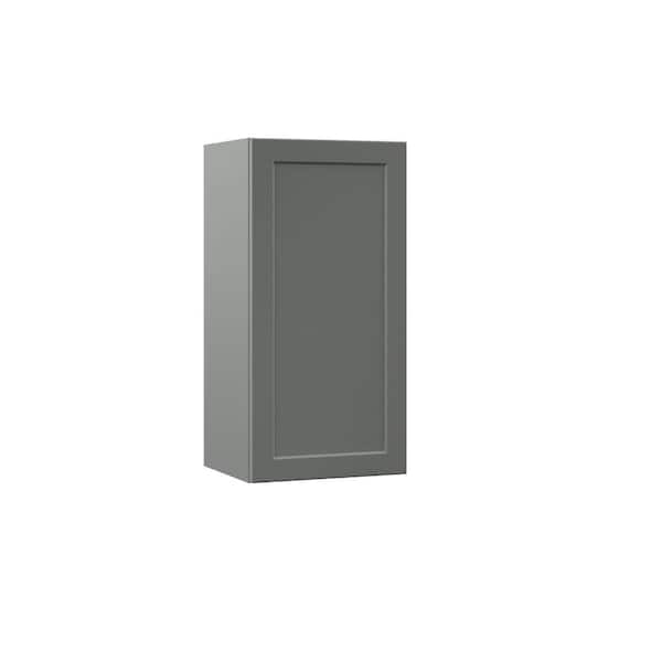 Hampton Bay Designer Series Melvern Storm Gray Shaker Assembled Wall Kitchen Cabinet (15 in. x 30 in. x 12 in.)