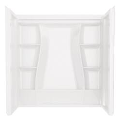 Delta Classic 500 60 in. W x 61.25 in. H x 32 in. D 3-Piece Direct-to-Stud Alcove Bathtub/Shower Surrounds in High Gloss White