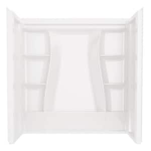 Classic 500 60 in. W x 61.25 in. H x 32 in. D 3-Piece Direct-to-Stud Alcove Tub Surrounds in High Gloss White