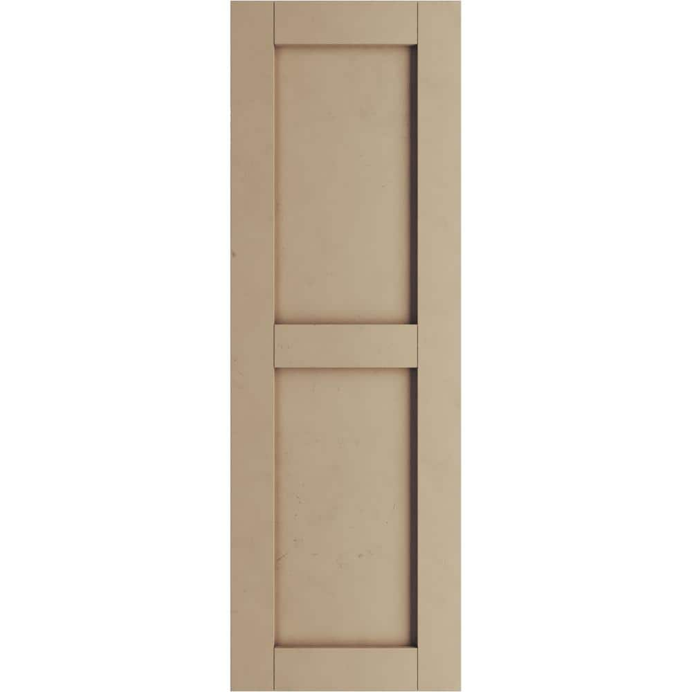 Ekena Millwork 15 In X 38 In Timberthane Polyurethane 2 Equal Panel   Smooth Raised Panel Shutters Shufp15x38smpr 64 1000 