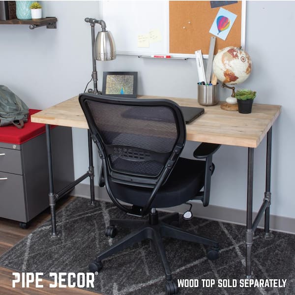 PIPE DECOR 3/4 in. x 2.4 ft. L Heavy-Duty Industrial Black Steel