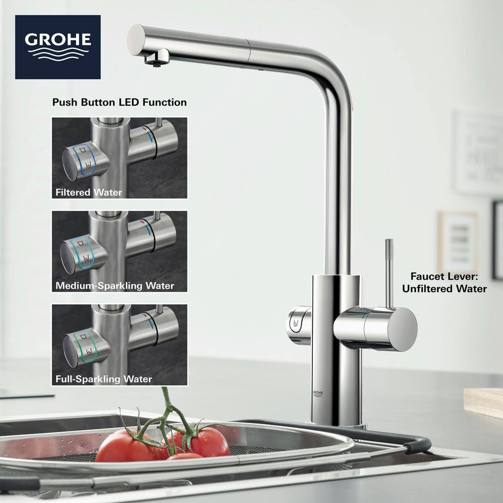 Starlight Chrome Single Handle Pull-Out Kitchen Faucet