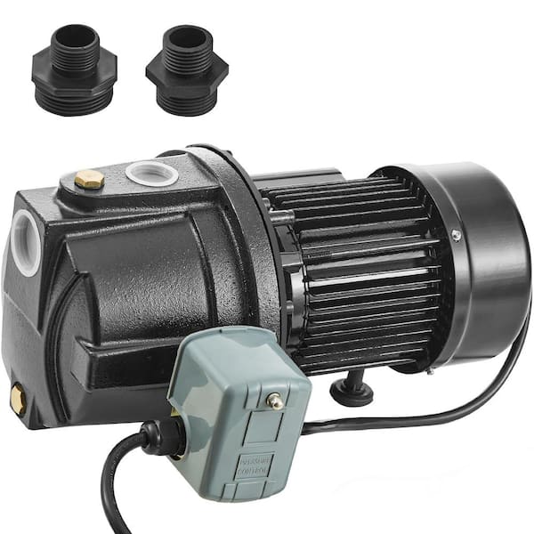 VEVOR 1HP Premium Cast Iron Shallow Well Jet Water Pump, 115 Volt, 17.6 GPM 164 ft. Maximum Head Irrigation Water Pump