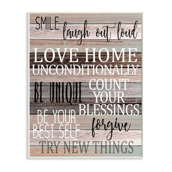 Stupell Industries "Inspirational Be You Phrases on Wood Black Text" by Kim Allen Unframed Typography Wood Wall Art Print 13 in. x 19 in.