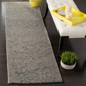 Blossom Gray 2 ft. x 8 ft. Geometric Runner Rug