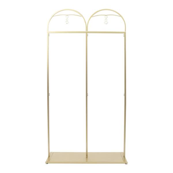 YIYIBYUS Gold Freestanding Iron Clothes Rack 90.55 in. x 47.2 in.