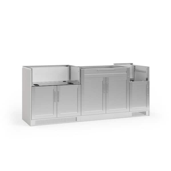 NewAge Products Outdoor Kitchen Cabinet Stainless Steel 4 Piece Set