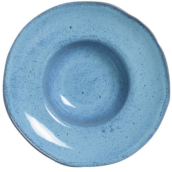 14.6 fl. oz. Breeze Light Blue Stoneware Pasta Bowl (Set of 4)