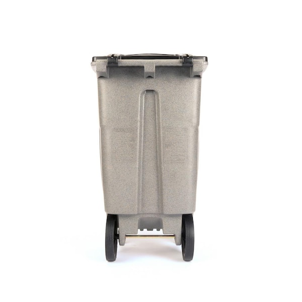 Toter 4-Wheel Trash Cart with Lid — Graystone, 64-Gallon, Model# ACC64