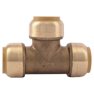 3/4 in. Brass Push-to-Connect Tee (10-Pack)