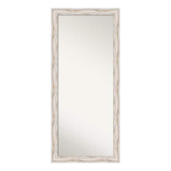 Amanti Art Oversized Distressed White, Distressed Full Length Floor Mirror