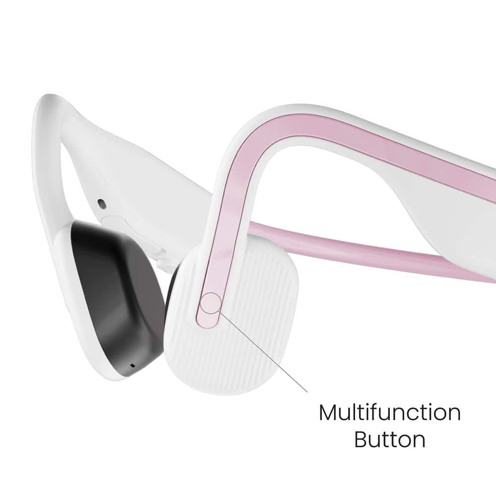 OpenMove Bone-Conduction Open-Ear Lifestyle Headphones with Microphones in Pink