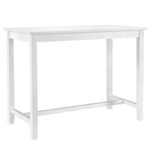 Concord White Wood Top 47.25 in. W 4-Legs Counter Height Pub Dining Table (4-Seating Capacity)