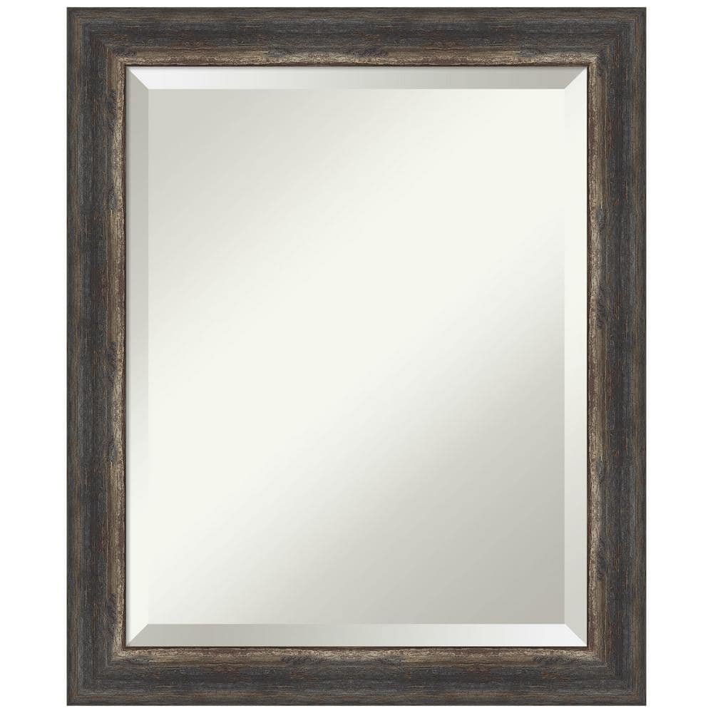 Amanti Art Medium Rectangle Bark Rustic Char Beveled Glass Casual ...