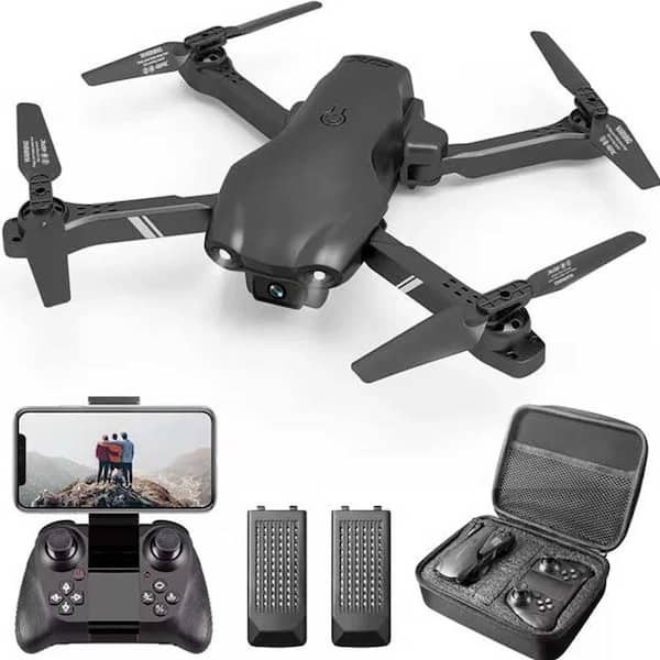 6K HD Dual Camera 4DRC V13 RC Drone WiFi FPV Foldable Quadcopter Camera Drone with 2 Battery, Black