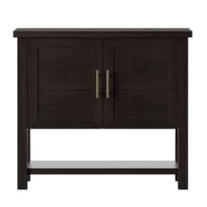 36 in Midnight Cherry Console Table with USB Charging Ports