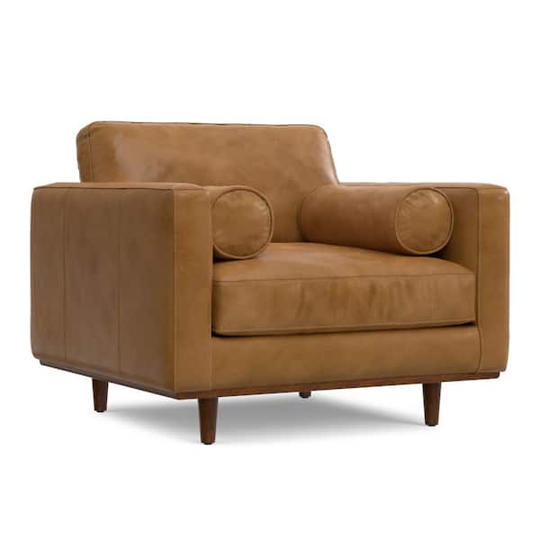 Morrison 42 in. Wide Rectangle Performance Fabric Arm Side Chair in Sienna