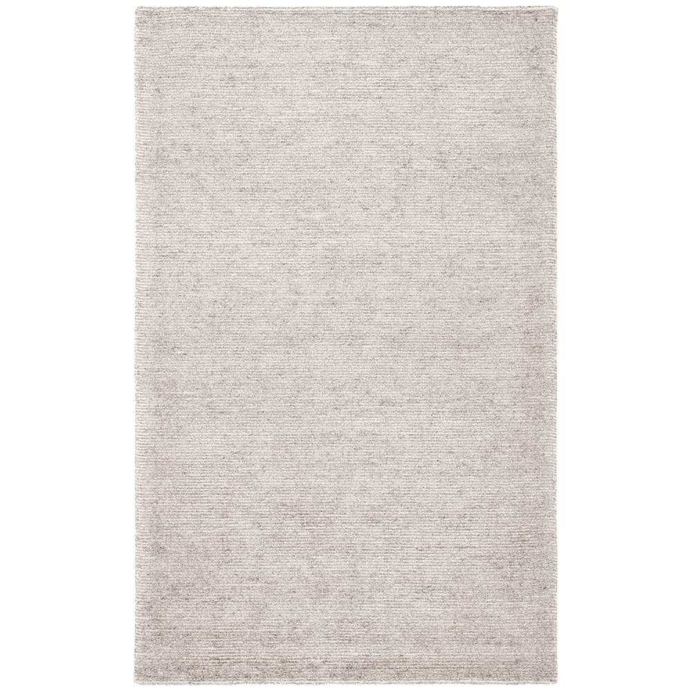 Gray Hand-Tufted Wool and Viscose 4' x 6' Area Rug