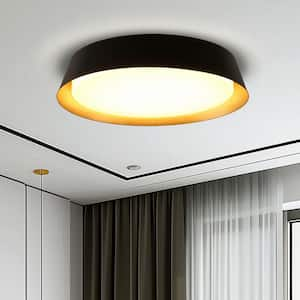 12in. Black and Gold Flush Mount Ceiling Light, 21W 1250LM LED Ceiling Light Fixture 5CCT Dimmable for Bedroom Hallway